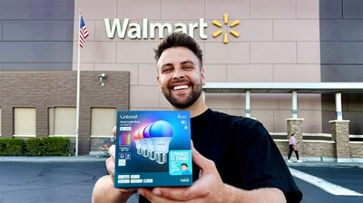 Jimmy visiting Walmart to see the co-branded packaging.