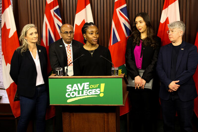 Labour, student, and post-secondary advocacy leaders jointly call for funding public education as a buffer to U.S. tariff fallout: "Our college system can be the lifeboat."