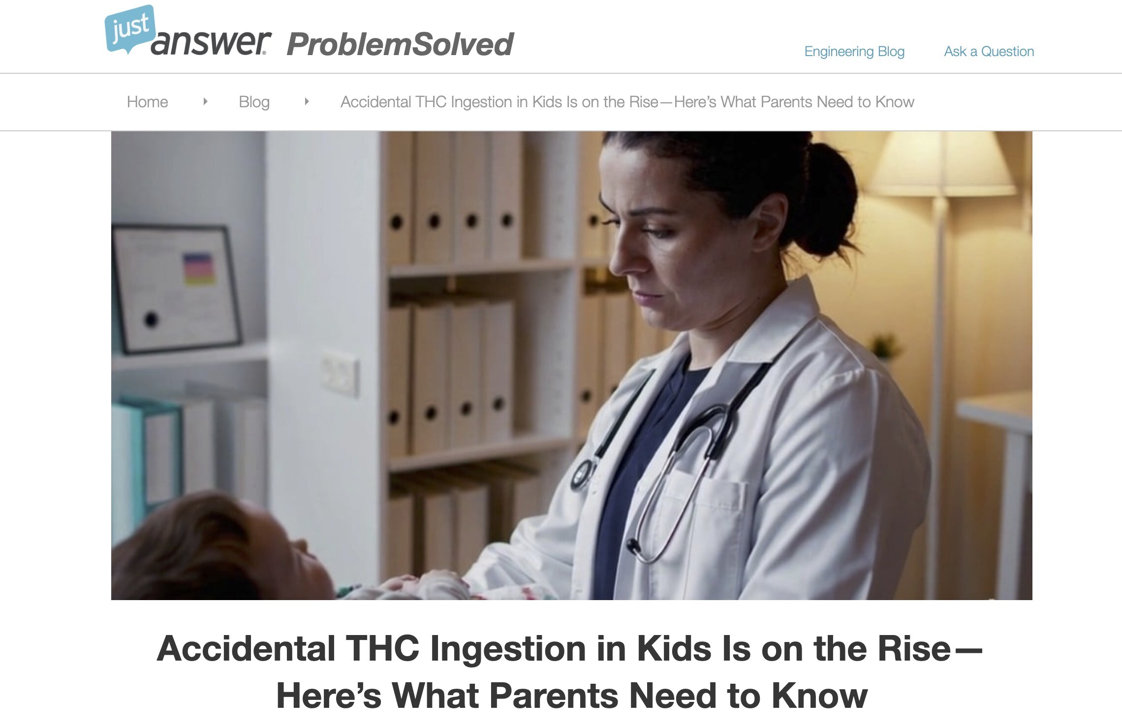 Questions About Kids and Accidental THC Edible Ingestion Skyrocket on JustAnswer as States Legalize Recreational Marijuana Use
