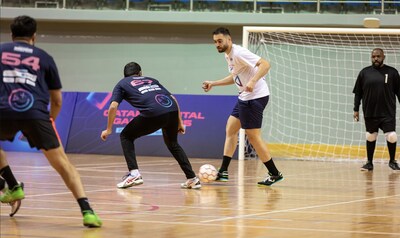Phygital athletes competing in the physical part of a phygital ranking tournament.