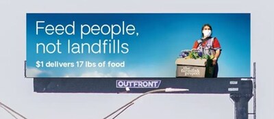OUTFRONT has again teamed up with The Farmlink Project, the fastest-growing solution in the charitable food space, on a nationwide OOH campaign to encourage people to take action in the fight against food insecurity.