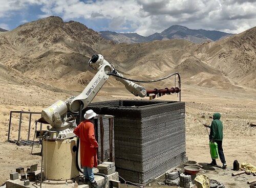 Simpliforge Creations and IIT Hyderabad develop India's first on-site 3D printed protective military structure.