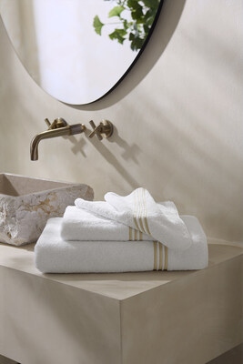 Pratesi Tre Righe Bath White Beige