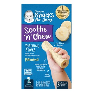 Recall Reminder: Gerber Products Company Previously Recalled and Discontinued All Batches of Gerber® Soothe N Chew® Teething Sticks Due To Potential Choking Hazard