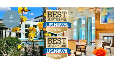 U.S. News and World Report Names Watercrest Winter Park Assisted Living and Memory Care as a '2025 Best Assisted Living and Best Memory Care' community in the 2025-26 nationwide senior living survey.