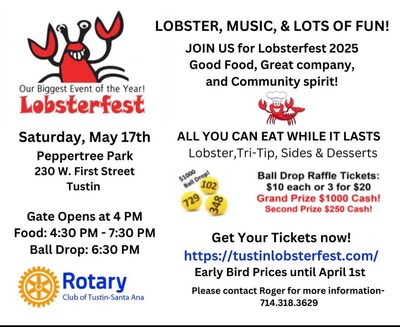 All you can eat lobster at the Tustin Lobsterfest!