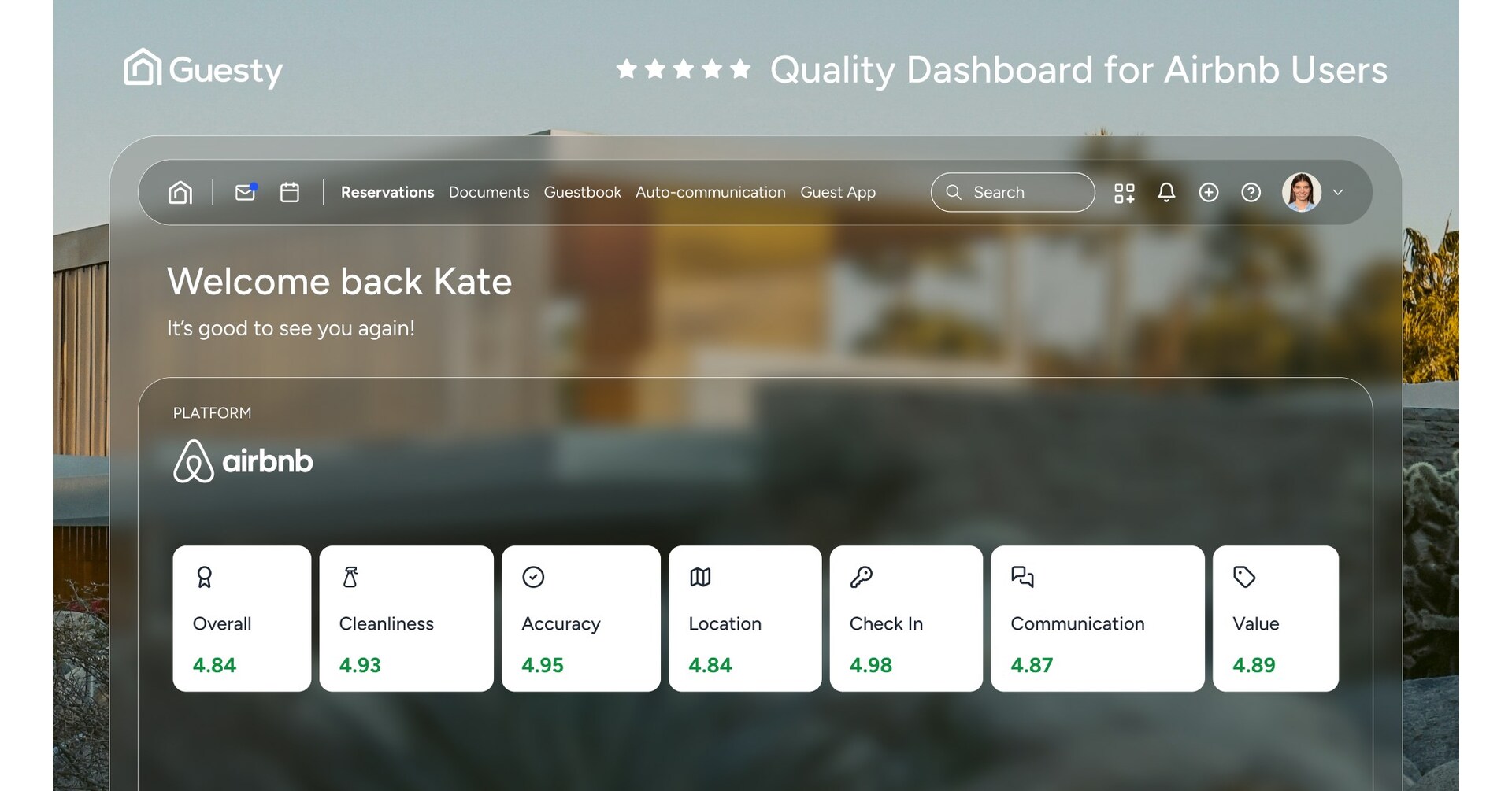Guesty Launches Quality Dashboard for Property Managers using Airbnb,  resulting in 7%¹ Boost in 5-Star Reviews in the First 8-Months