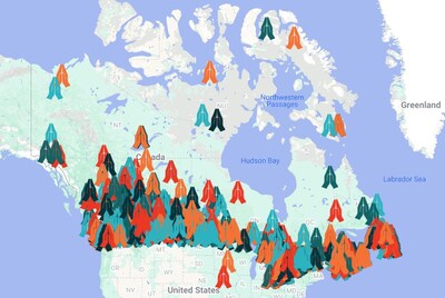 This is more than a mapโitโs a movement. The Crossroads National Prayer Map tracks prayer coverage across Canada as believers unite in faith from coast to coast. Be part of the vision at crossroads.ca/strongandfree (CNW Group/Crossroads Christian Communications Inc.) This is more than a mapโitโs a movement. The Crossroads National Prayer Map tracks prayer coverage across Canada as believers unite in faith from coast to coast. Be part of the vision at crossroads.ca/strongandfree (CNW Group/Crossroads Christian Communications Inc.)
