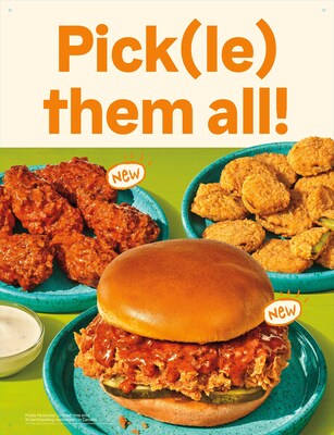 Popeyes Canada's new Pickle Menu is available for a limited time at participating restaurants across the country. (CNW Group/Popeyes Louisiana Kitchen, Inc.)