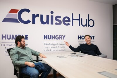 A behind-the-scenes moment with CruiseHub leadership, where customer-first culture is always in focus. (CNW Group/CruiseHub)