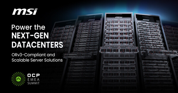 MSI’s ORv3-Compliant, Scalable Servers Deliver Energy Efficiency for Next-Gen Data Centers