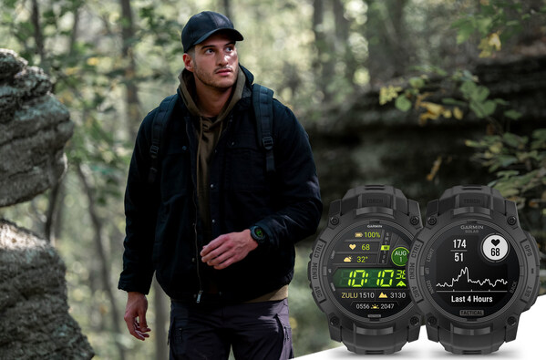 Designed for any mission, Garmin's Instinct 3 – Tactical Edition adds a metal-reinforced bezel for extreme durability, rucking activity for training, and a built-in LED flashlight for low-light conditions.
