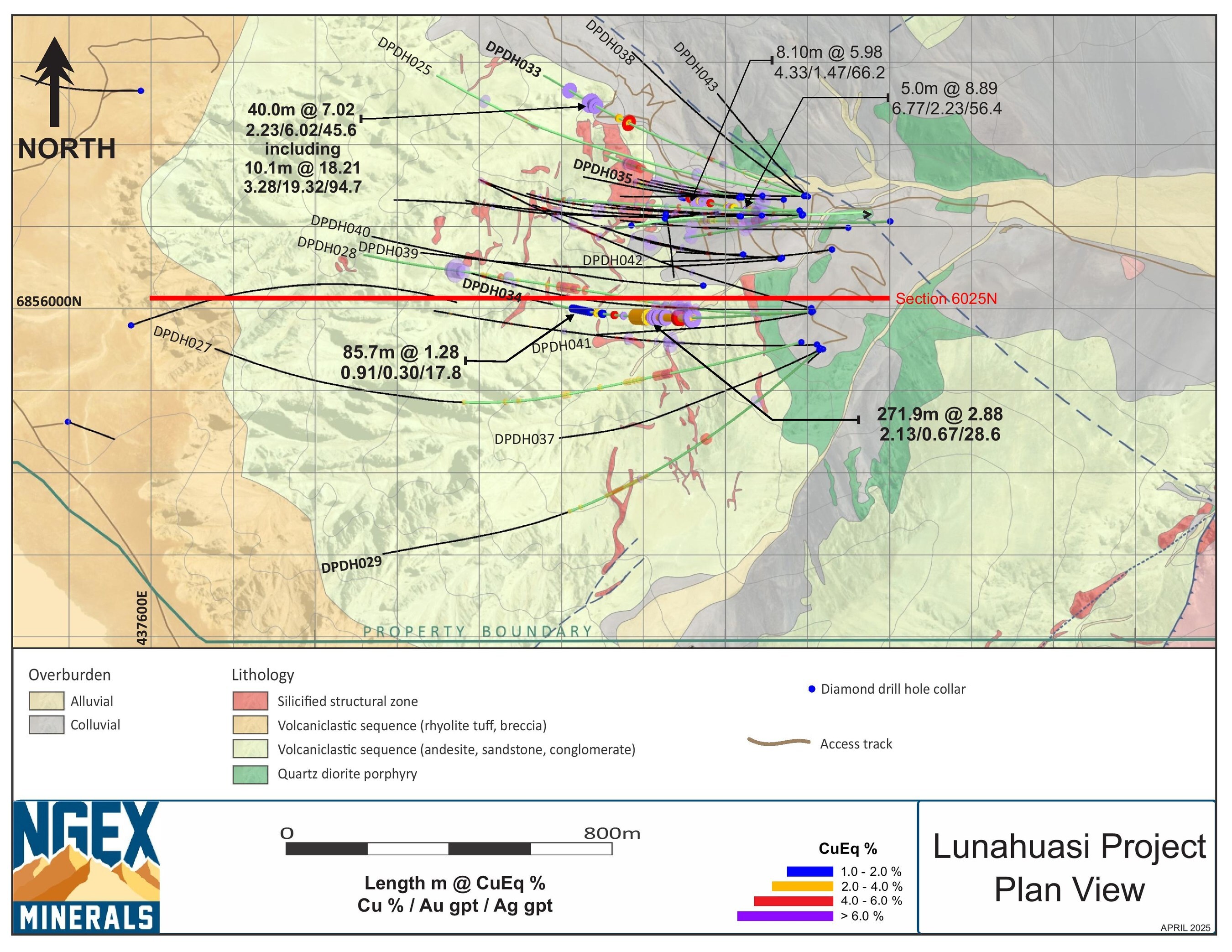 Lunahuasi Geology Drill Plan 2025 Apr (CNW Group/NGEx Minerals Ltd.) Lunahuasi Geology Drill Plan 2025 Apr (CNW Group/NGEx Minerals Ltd.)
