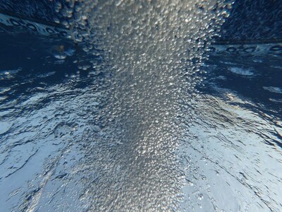 Powerair Pond Aerator distributes oxygen to pond water from diffusers placed on the pond bottom.