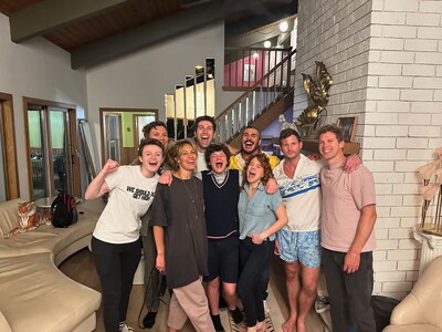 Wet Paper Bag BTS some of the cast and crew after a late night of shooting