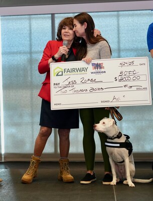 AWI Director Louise Thaxton with U.S. Army Veteran Jess Zorge