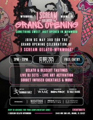 I Scream Gelato Launches in Wynwood with Flavor-Packed Grand Opening During Miami F1 Week