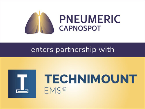 Pneumeric, Inc. signs agreement with Technimount EMS to distribute its Capnospot® Pneumothorax Decompression Indicator in Canada.