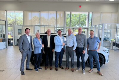 (L to R) Mike Spinazze Partner Volvo Cars Ft Myers, Vernon Krause, CEO, Krause Automotive Group, Bill Fields, DSMA Associate, Chris Foshee, DSMA Associate, Gary McGrath, President McGrath Automotive Group, Chris McGrath. CFO, Dave McGrath, COO (CNW Group/Dealer Solutions North America Inc.) (L to R) Mike Spinazze Partner Volvo Cars Ft Myers, Vernon Krause, CEO, Krause Automotive Group, Bill Fields, DSMA Associate, Chris Foshee, DSMA Associate, Gary McGrath, President McGrath Automotive Group, Chris McGrath. CFO, Dave McGrath, COO (CNW Group/Dealer Solutions North America Inc.)