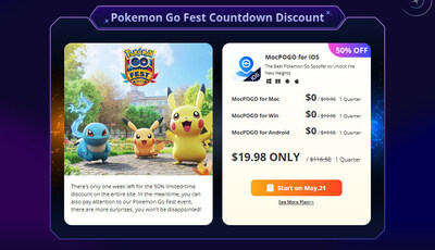 Up to 50% OFF! Celebrate Pokémon GO Fest 2025 with MocPOGO - Your Essential Pokémon GO Spoofer!