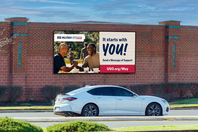 USO, Clear Channel Outdoor launch digital out-of-home media campaign encouraging public support for service members during Military Appreciation Month.