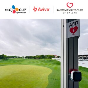 Salesmanship Club of Dallas Champions Cardiac Safety at THE CJ CUP Byron Nelson PGA Tournament with Deployment of Life-Saving Avive AEDs