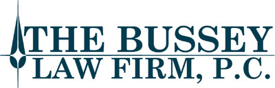 Text logo with firm name text "The Bussey Law Firm, P.C."
