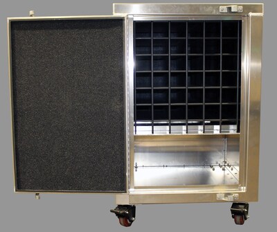 Americase Lithium-ion Battery Storage Cabinet-Designed to help businesses that handle large quantities of lithium-ion batteries, the exceeds all IFC24 storage standards and eliminates the need for a separate dangerous goods fire-rated room, driving significant time and cost savings.
