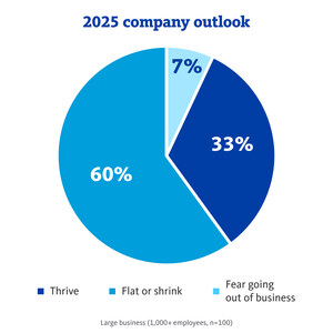 60% of large companies expect no growth, Sentry survey finds