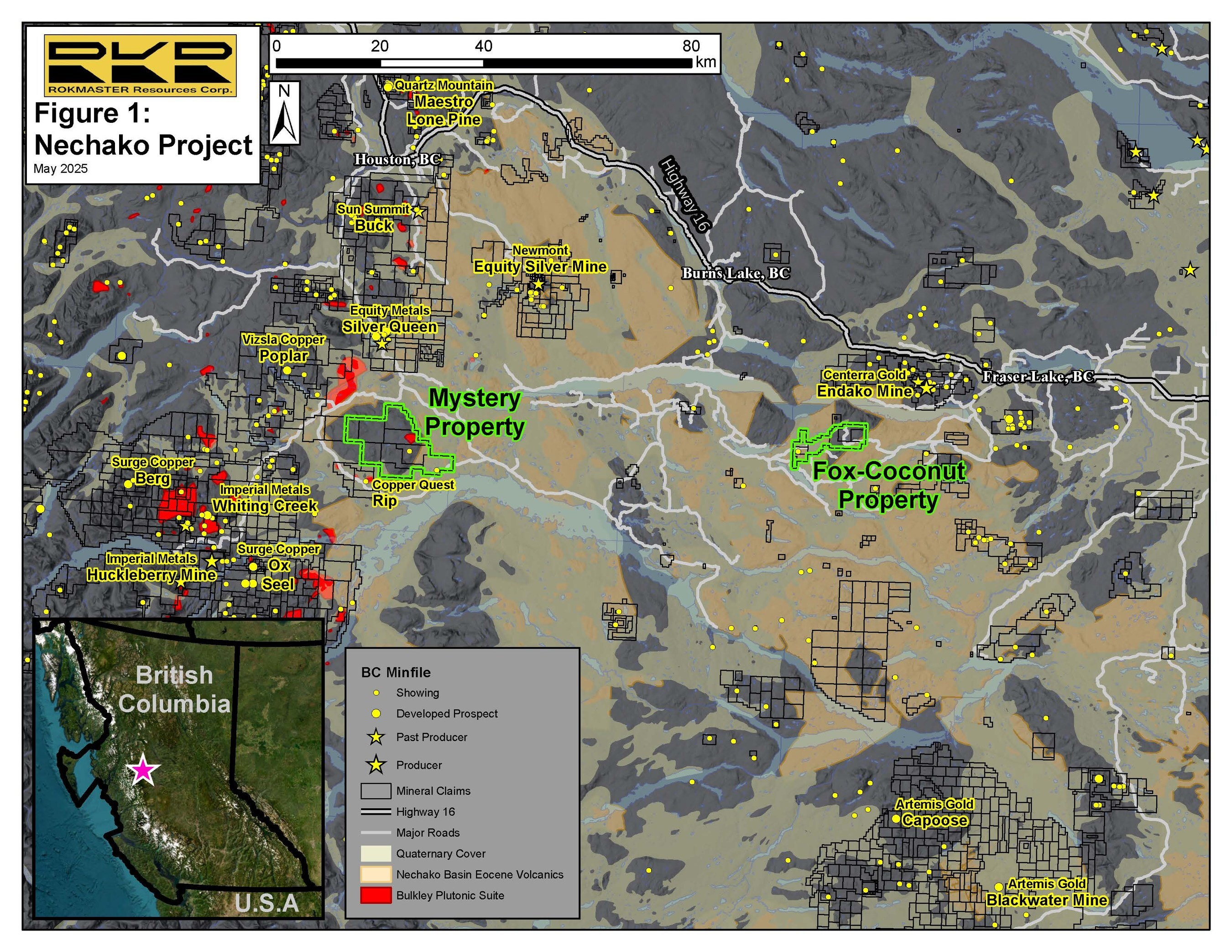 Nechako Map (CNW Group/Rokmaster Resources Corp.)