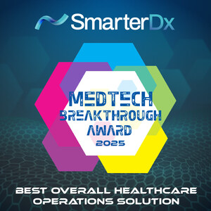SmarterDx Named "Best Overall Healthcare Operations Solution" in 9th Annual MedTech Breakthrough Awards Program