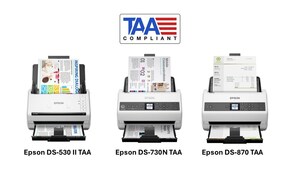 Epson Launches TAA-Compliant Desktop Document Scanners Offering Powerful Options for Federal Government Agencies