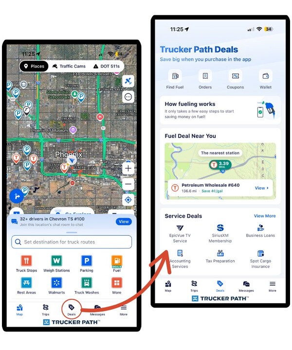 Trucker Path Deals is an online market that makes affordably priced products, services and special deals tailored for truckers easily accessible. Trucker Path Deals is an online market that makes affordably priced products, services and special deals tailored for truckers easily accessible.