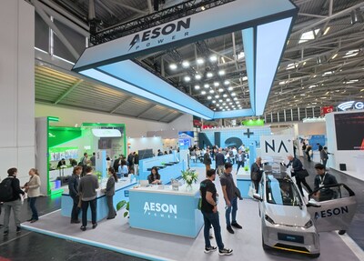 Aeson Power & The Smarter E Europe (PRNewsfoto/Aeson Power) Aeson Power & The Smarter E Europe (PRNewsfoto/Aeson Power)