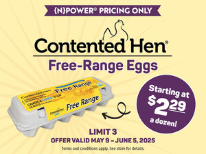 Natural Grocers® Partners with Contented Hen® to Offer Premium Eggs at Introductory Prices for {N}power® Members