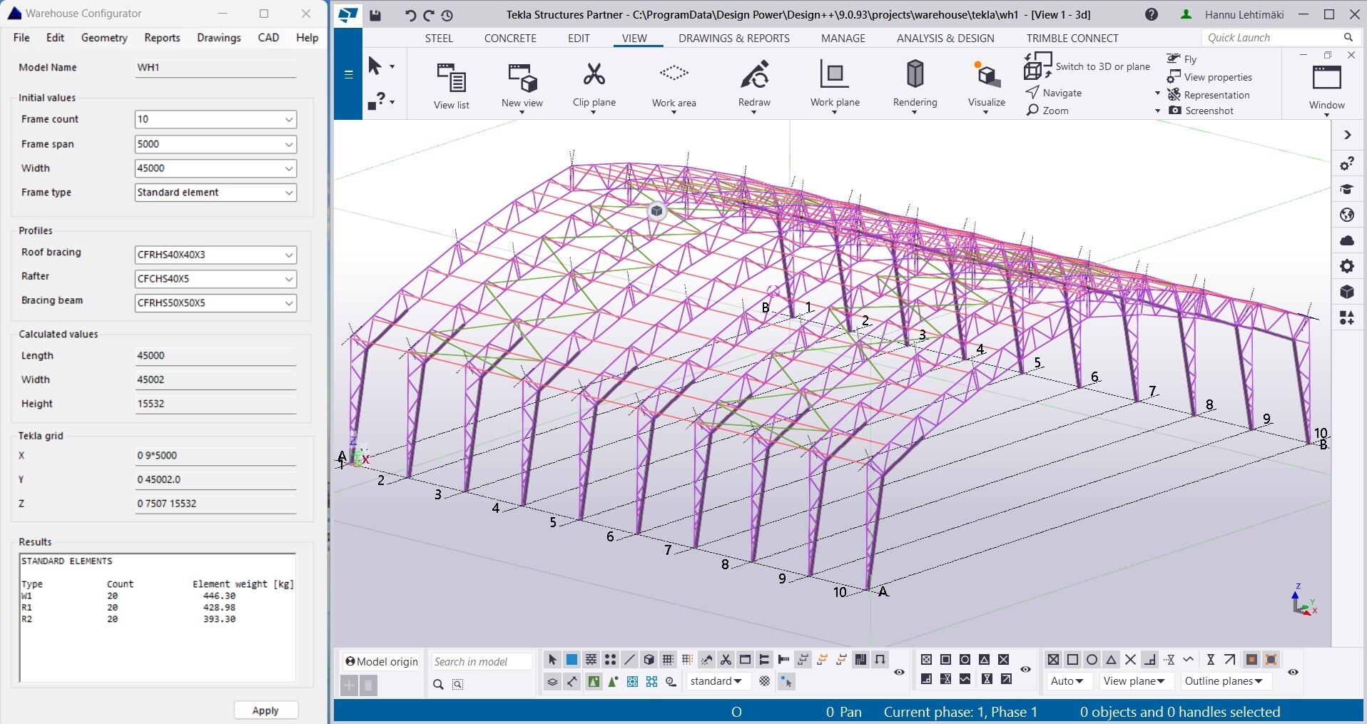 Unlock Seamless Warehouse Design with Design Power's Configurator for Tekla Structures