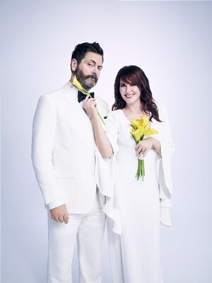 Nick Offerman y Megan Mullally llevan el caos sin guion y sin filtros a Vivid Sydney