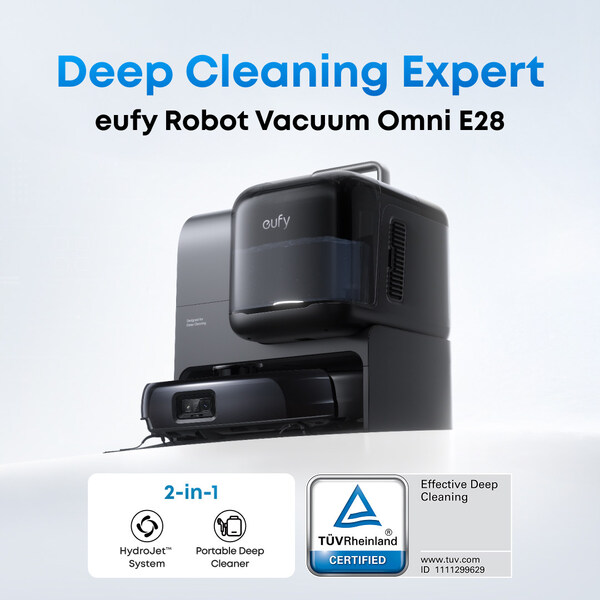 Anker Innovations' eufy Robot Vacuum Omni E28 Earns TÜV Rheinland's 