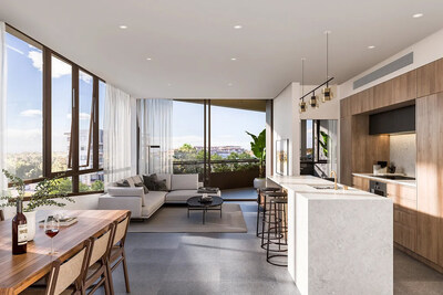 Orchard Terrace interior rendering.