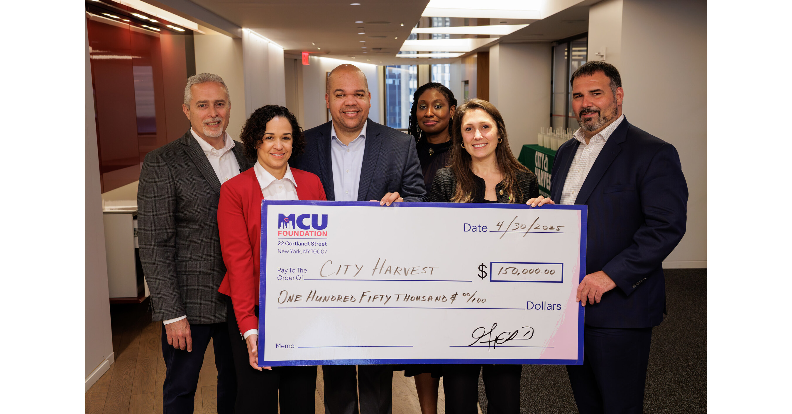 Municipal Credit Union Foundation Donates $150,000 to City Harvest to Help  Feed NYC