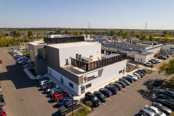 Riverview site, expansion building featured at left
