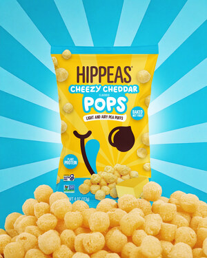 HIPPEAS® Pops Off with Cheezy Cheddar Pops - A Snack the Whole Fam Will Chase Down