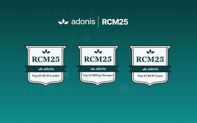 Adonis Launches RCM25: Award Program Seeks to Honor the Nation's Top 25 RCM Leaders, Billing Managers, and Teams