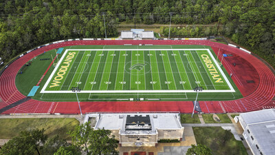 The Woodlands Christian Academy Athletic Director Randy Hollas says the players and coaches have the best simulation of grass available and more importantly they feel safe on Pivot Performance Turf