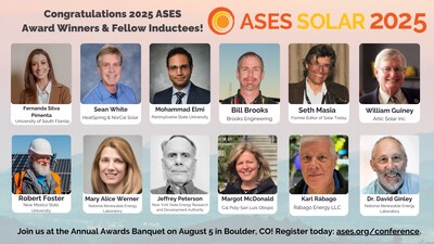 Congratulations to this year’s ASES Award Winners and Fellows Inductees! Celebrate with us at the Annual Awards Banquet & Fellows Reception on Tuesday, August 5, in Boulder, CO. Register at ases.org/conference.