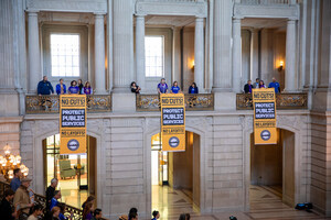 SF City Workers Take Over City Hall In Urgent Rally Against Service Cuts and Layoffs