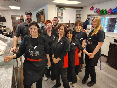 The team behind the new Gina's Gelato and Java in Parma Heights, Ohio.