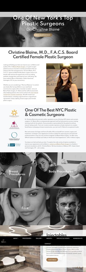 Dr. Christine Blaine Named Best Breast Augmentation Surgeon at 2024 Long Island Beauty Awards