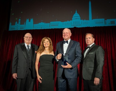 Above Left to Right: PenFed Credit Union Chairman and PenFed Foundation Board Member Edward Cody, PenFed Foundation President Andrea McCarren, Corporate Hero honoree Charles E. “Chuck” Fagan III and PenFed Credit Union President/CEO and PenFed Foundation CEO James Schenck.