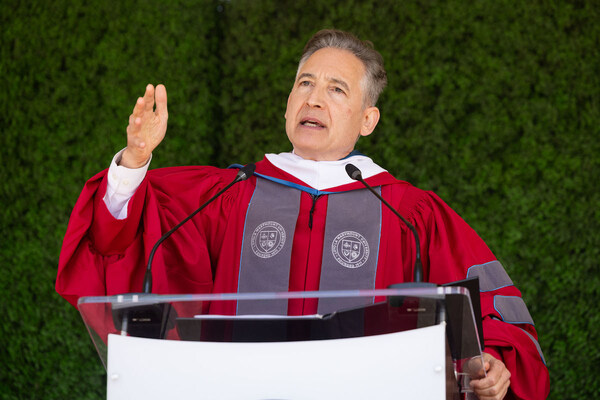 Leading theoretical physicist Brian Greene served as keynote speaker for Loyola Marymount University’s graduate and LMU Loyola Law School commencement on Sunday, May 18, 2025.